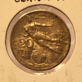 1912 R Italy 20 Centesimi Coin with Display Holder thecoindigger World Estate - The Coin Digger